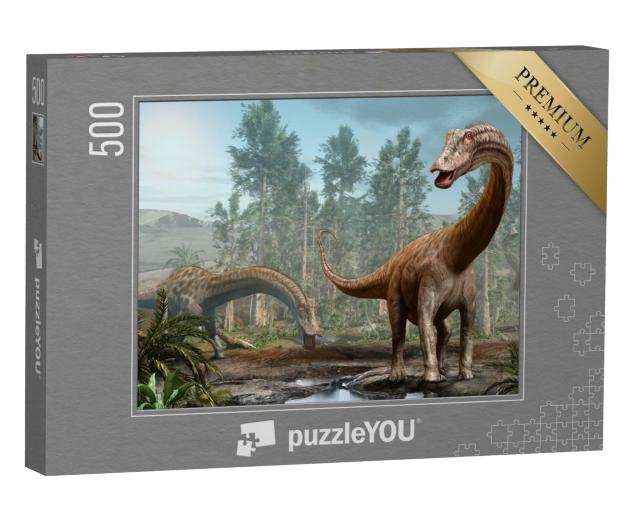Puzzle 500 Teile „Diplodocus als Dinosaurier der Jura-Ära “