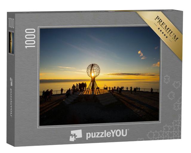 Puzzle 1000 Teile „Sonnenuntergang am Nordkap, Norwegen“