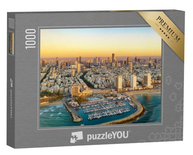 Puzzle 1000 Teile „Sonnenuntergang über Tel Aviv, Israel“