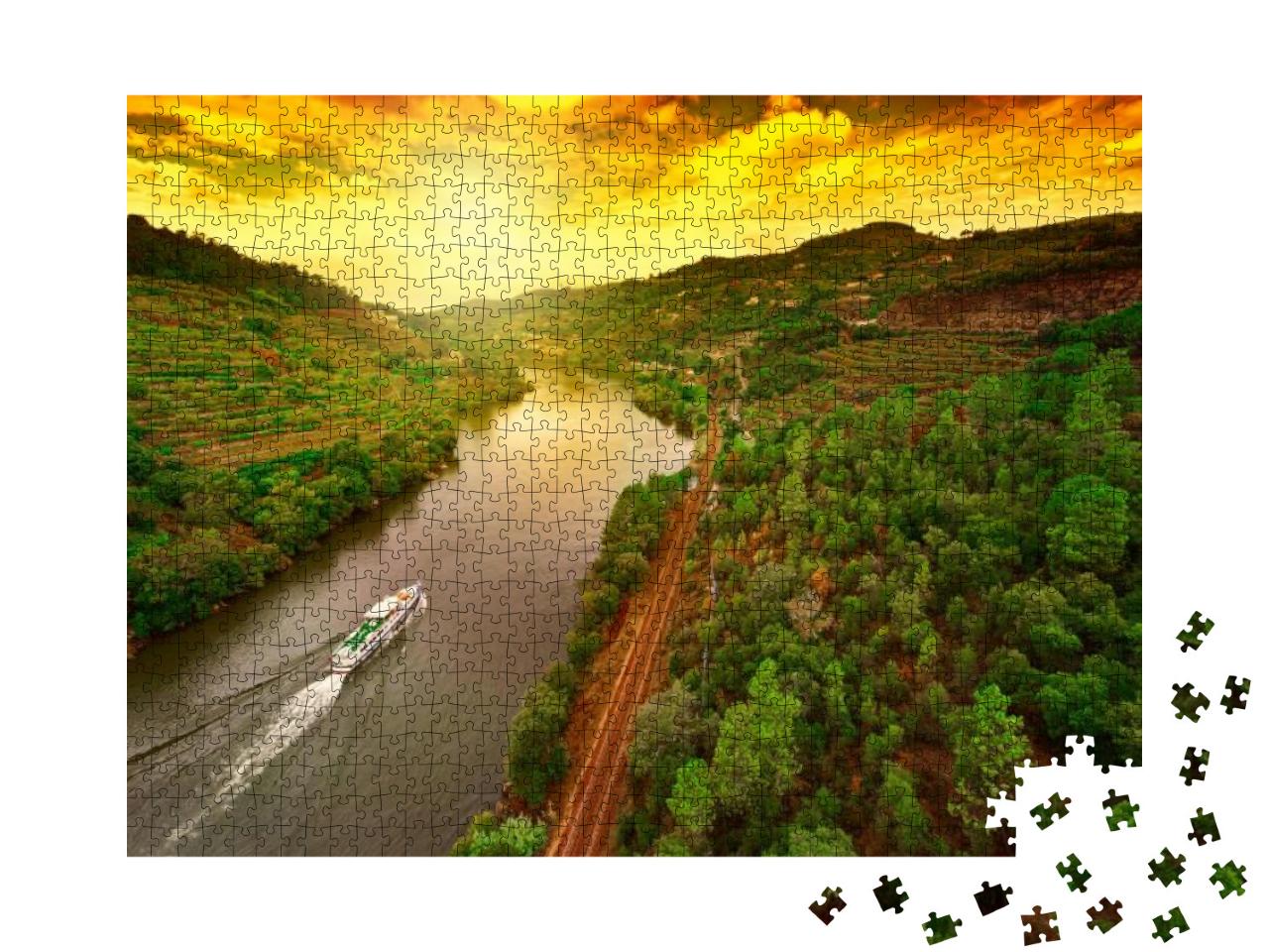 Puzzle 1000 Teile „Weinberge im Tal des Flusses Douro, Portugal“