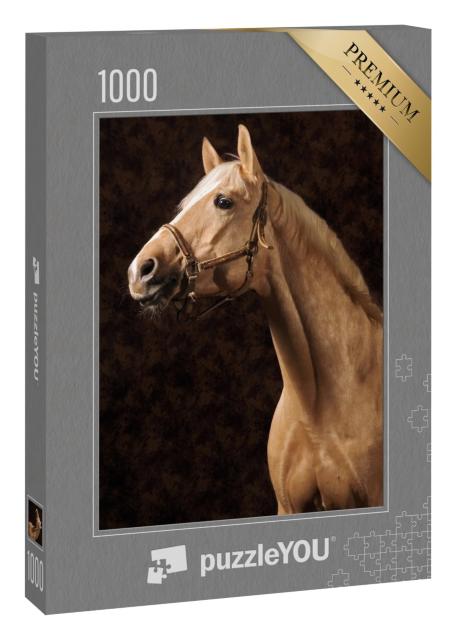 Puzzle 1000 Teile „Wunderschönes Palomino Pferd“