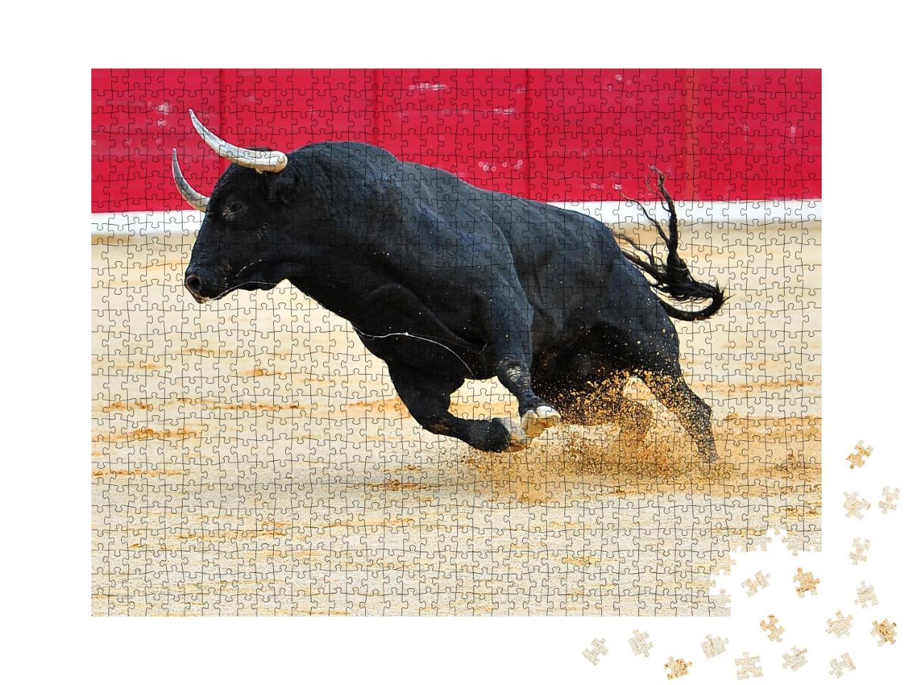 Puzzle 1000 Teile „Ein Stier in Spanien“
