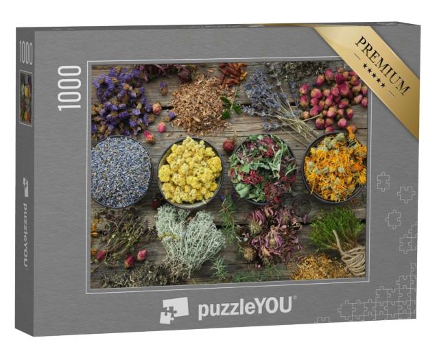 Puzzle 1000 Teile „Schalen mit getrockneten Heilkräutern“
