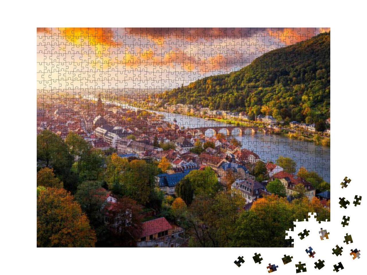Puzzle 1000 Teile „Heidelberg am Neckar, Deutschland“