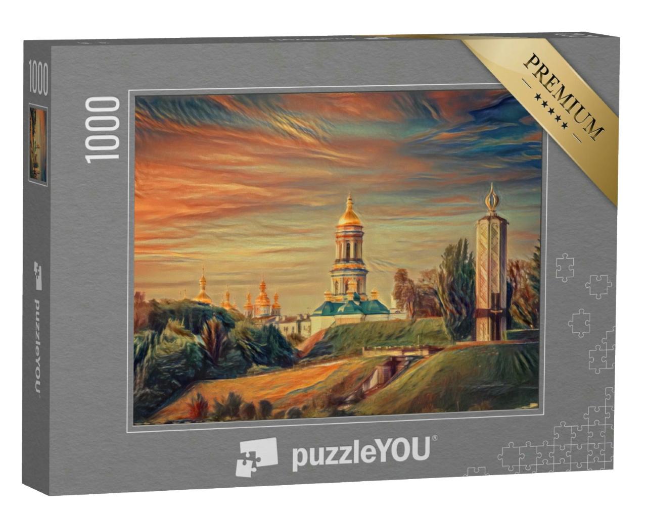 Puzzle 1000 Teile „im Stil von Edvard Munch, Der Schrei - Kloster Kiew - Puzzle-Kollektion Künstler & Gemälde“