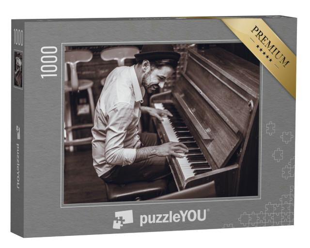 Puzzle 1000 Teile „Piano Man: Junger Künstler am Klavier“