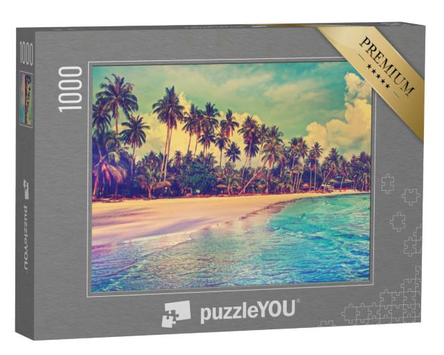 Puzzle 1000 Teile „Paradiesische Natur am tropischen Strand“