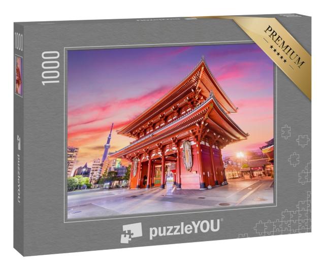 Puzzle 1000 Teile „Tempeltor in Tokio, Japan“
