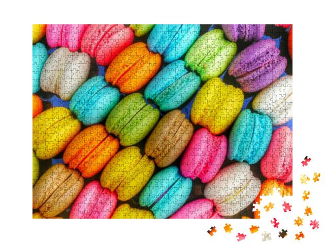 Puzzle 1000 Teile „Kleine bunte Köstlichkeiten: Französische Macarons“