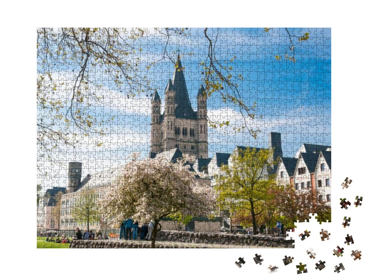 Puzzle 1000 Teile „Große St. Martinskirche in Köln“