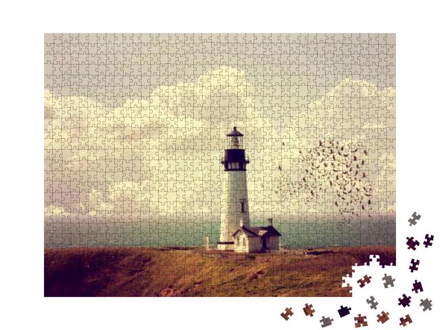Puzzle 1000 Teile „Der Leuchtturm am Meer“