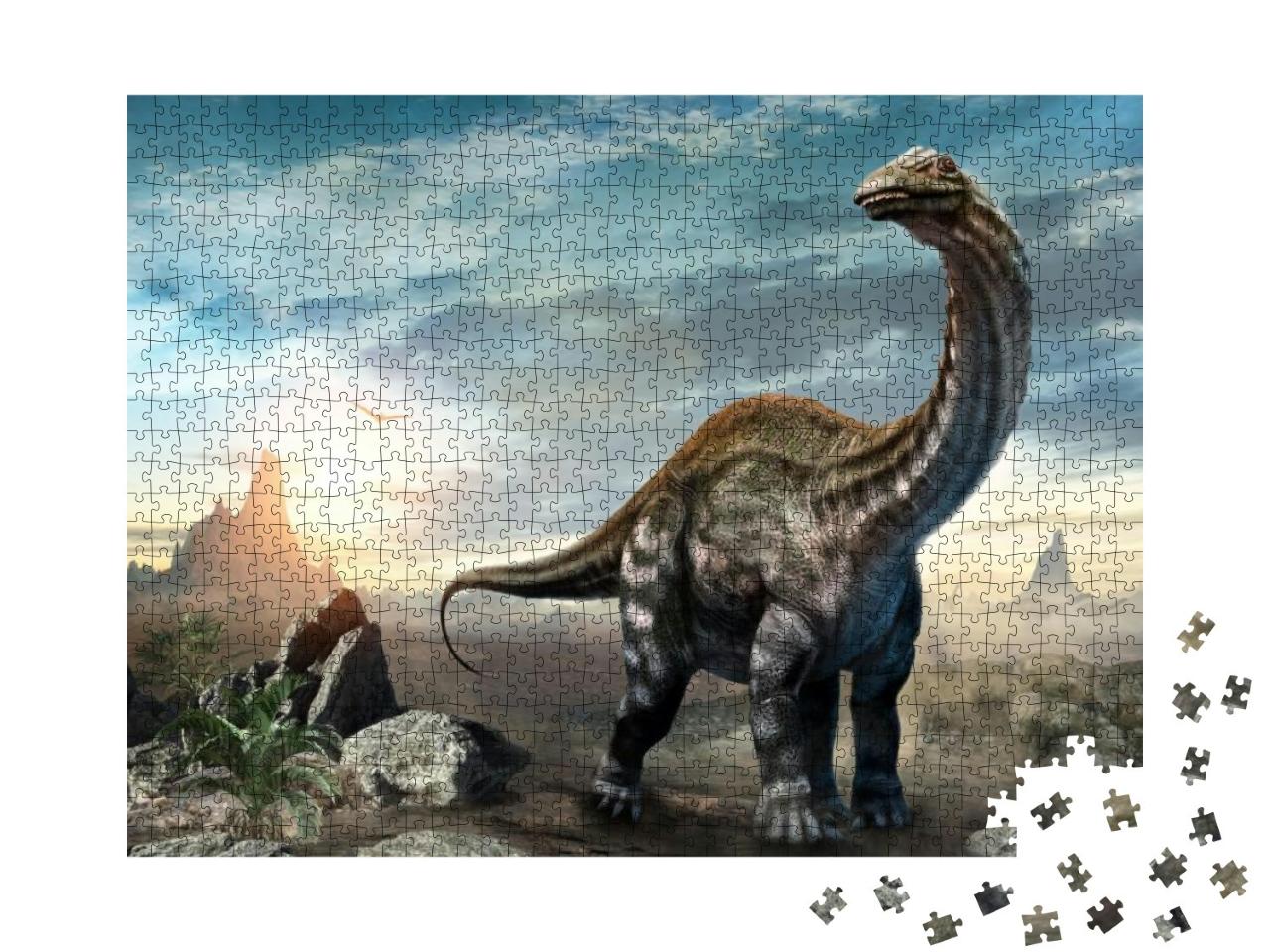 Puzzle 1000 Teile „Apatosaurus Dinosaurier “
