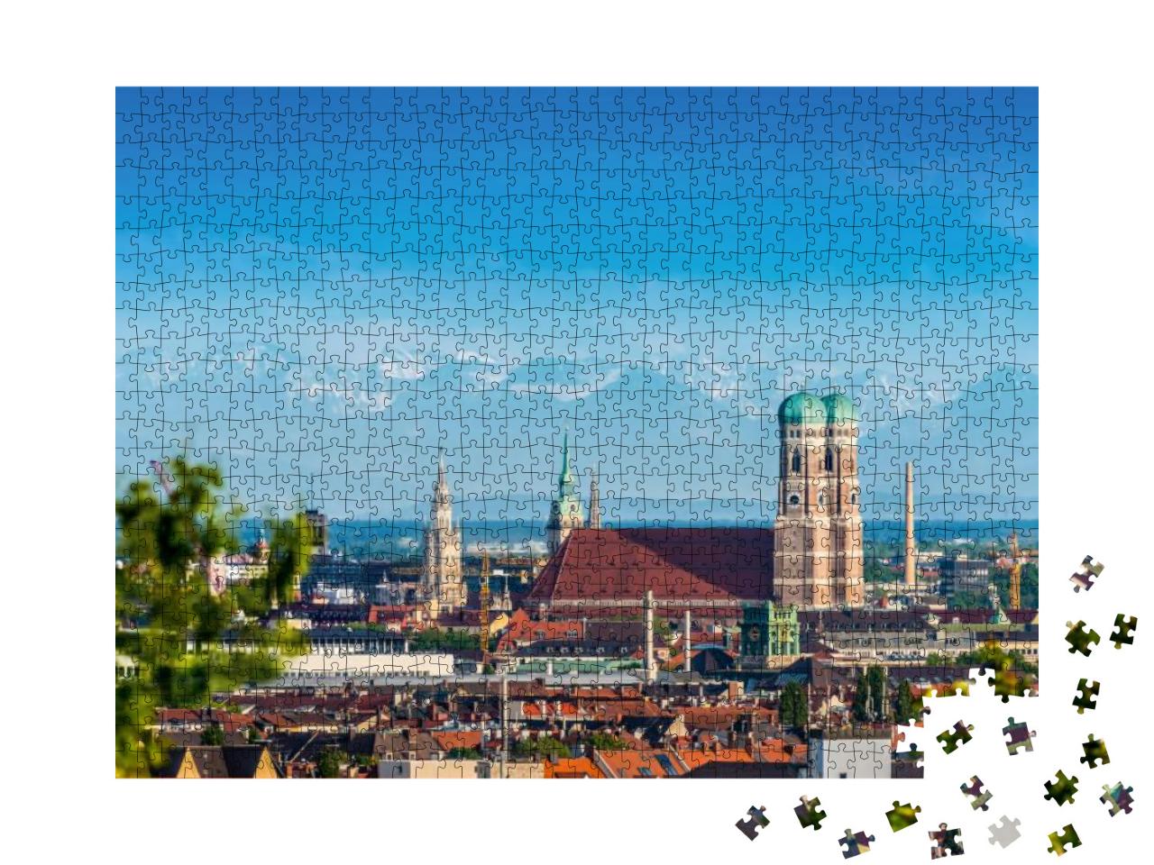 Puzzle 1000 Teile „Münchner Alpen: Panorama“