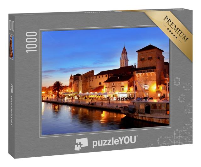 Puzzle 1000 Teile „Altstadt von Trogir in Dalmatien, Kroatien bei Nacht“