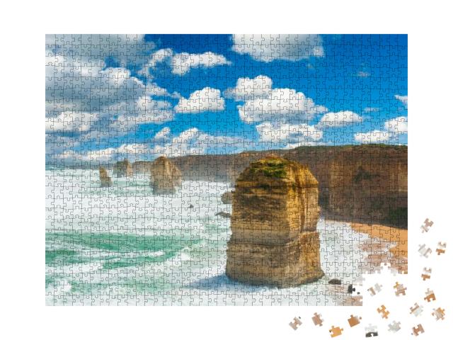 Puzzle 1000 Teile „Zwölf Apostel, Wahrzeichen in der Nähe der Great Ocean Road, Victoria, Australien“