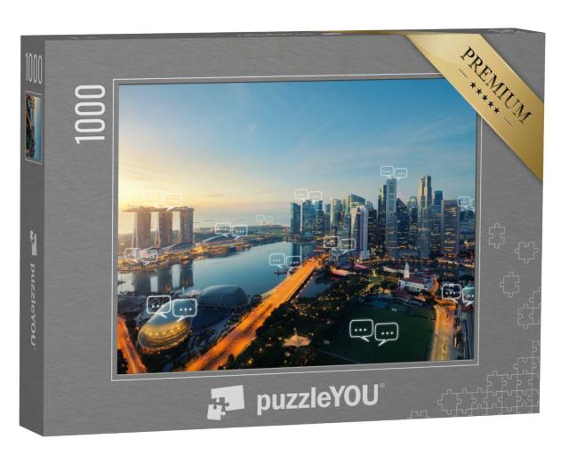Puzzle 1000 Teile „Kommunikation in Singapur“