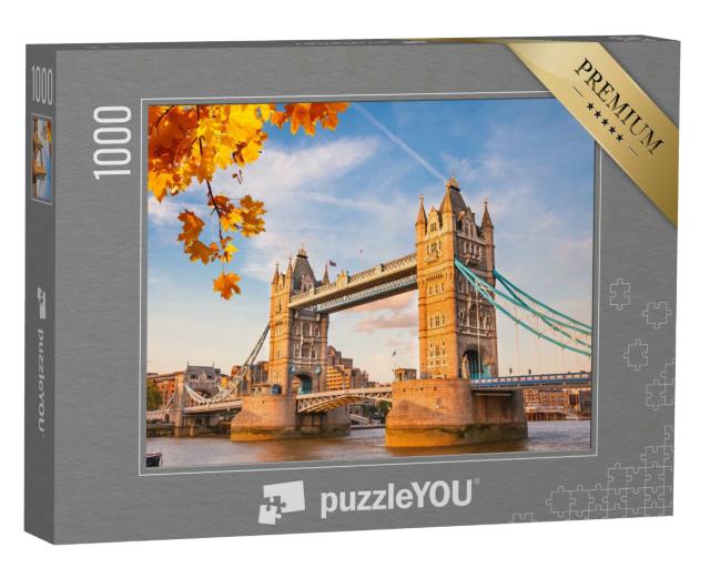 Puzzle 1000 Teile „Tower Bridge mit Herbstlaub, London“
