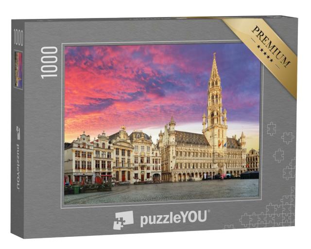 Puzzle 1000 Teile „Brüssel, Belgien: Grand Place im schönen Sonnenaufgang“