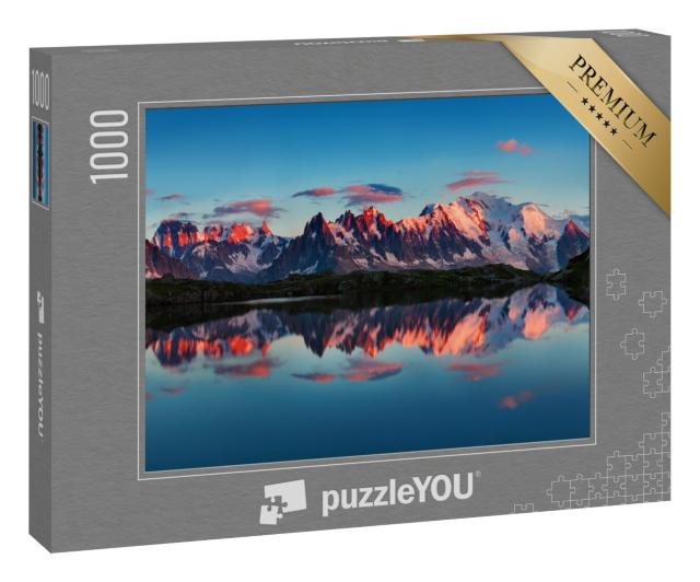 Puzzle 1000 Teile „Mont Blanc im Sommer, Grajische Alpen, Frankreich, Europa“