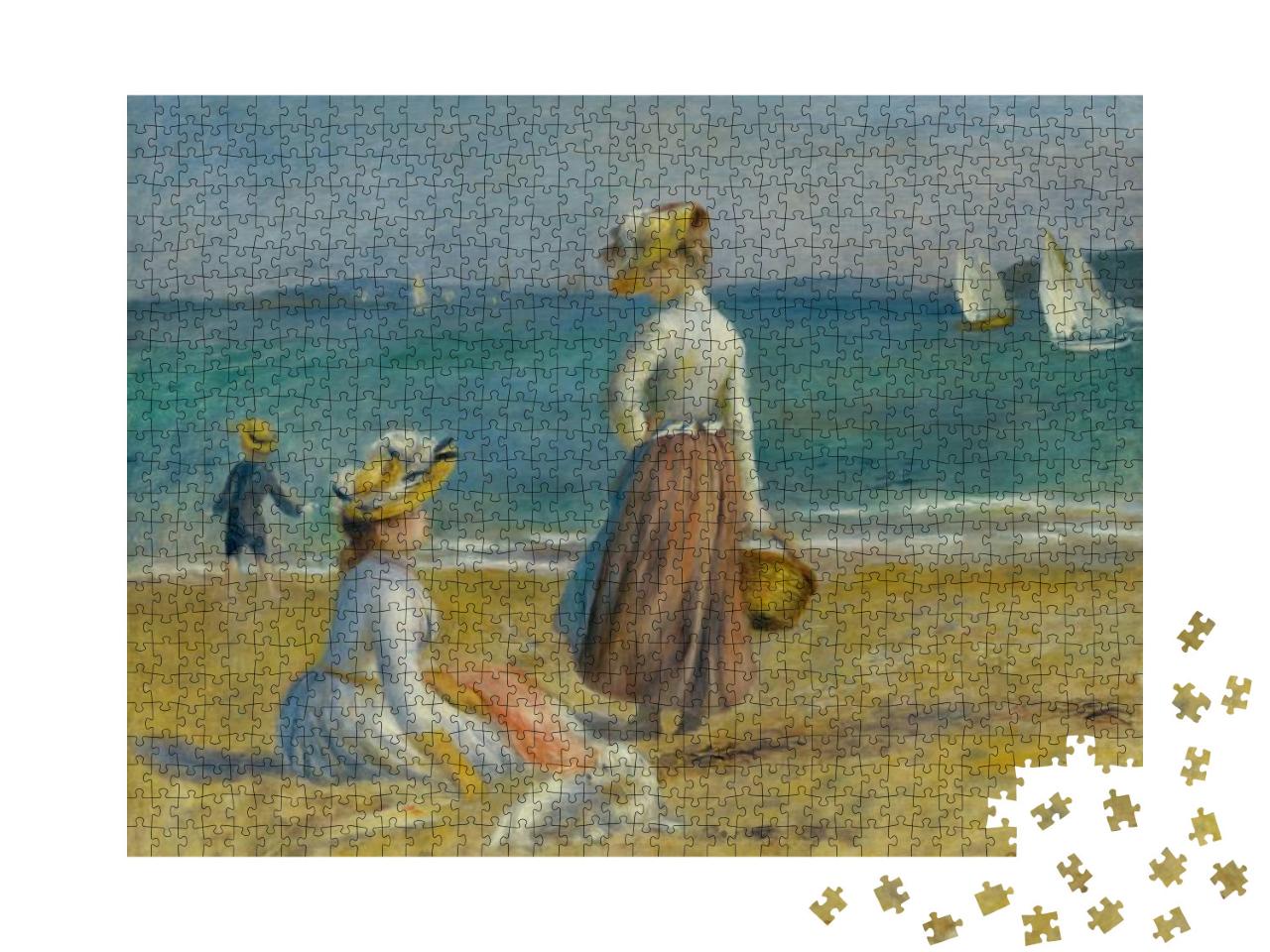 Puzzle 1000 Teile „Figuren am Strand, Auguste Renoir 1890“