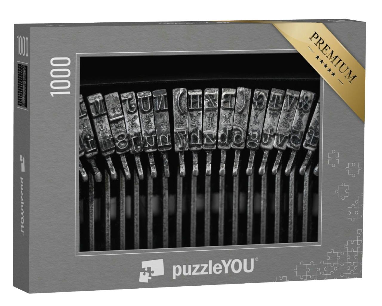 Puzzle 1000 Teile „Nahaufnahme einer historischen Schreibmaschine“