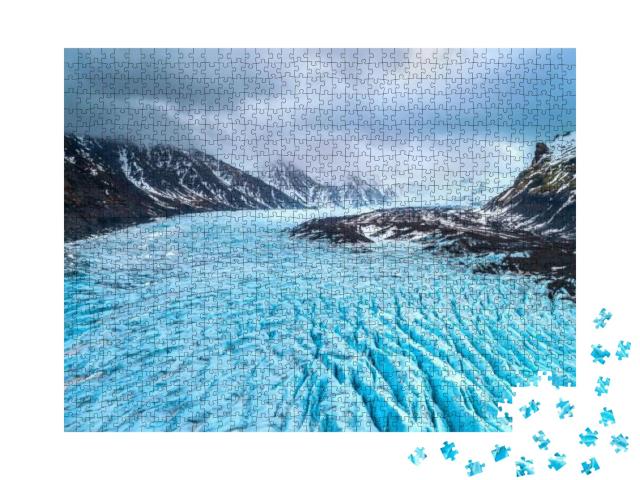 Puzzle 1000 Teile „Skaftafell-Gletscher, Vatnajokull-Nationalpark in Island“