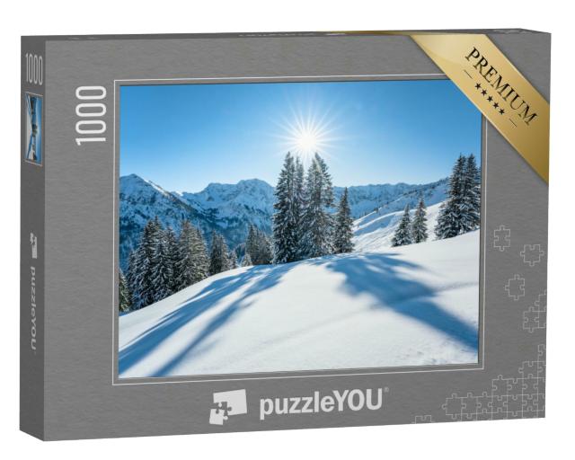 Puzzle 1000 Teile „Malerisches Allgäu als Winterwunderland“