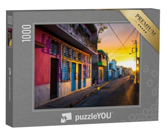 Puzzle 1000 Teile „Wunderschöner Sonnenuntergang in Camaguey, Kuba“