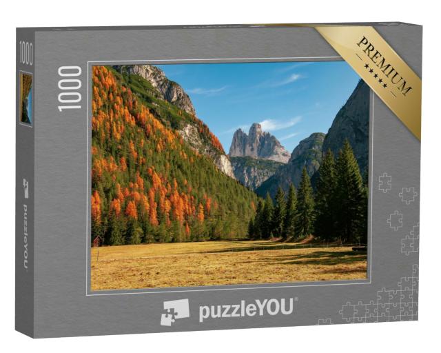 Puzzle 1000 Teile „Drei Zinnen im Herbst, Dolomiten, Italien“