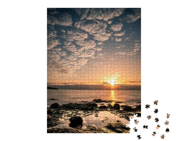 Puzzle 1000 Teile „Küste von Fuerteventura am Abend, Kanarische Inseln“
