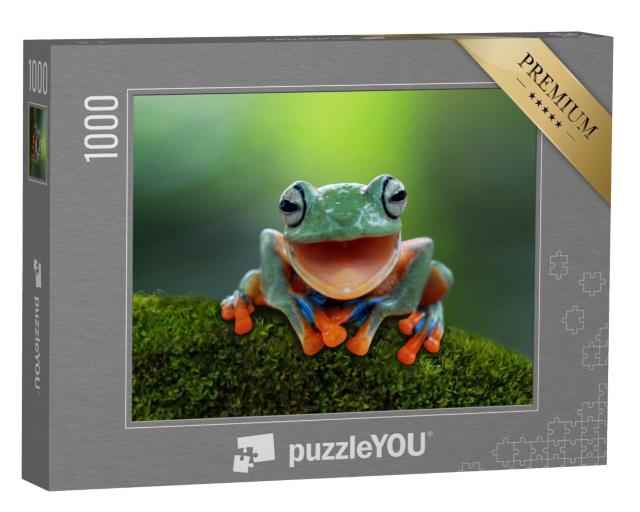 Puzzle 1000 Teile „Ein fröhlicher Laubfrosch“