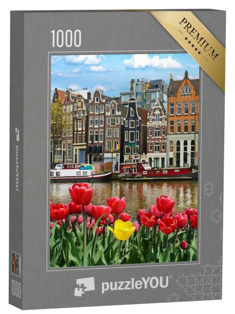 Puzzle 1000 Teile „Schöne Gracht in Amsterdam, Niederlande“