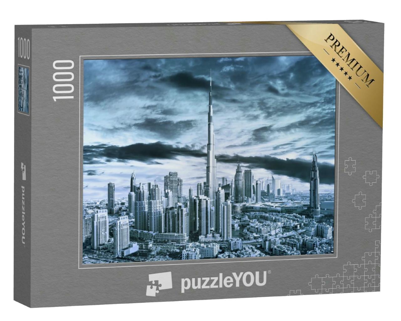 Puzzle 1000 Teile „Dubai Downtown Wolkenkratzer, Vereinigte Arabische Emirate“