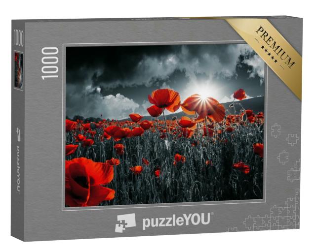 Puzzle 1000 Teile „Rote Mohnblumen“
