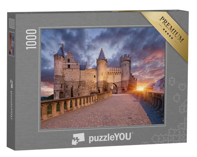 Puzzle 1000 Teile „Monumentales Schloss in Antwerpen, Belgien“