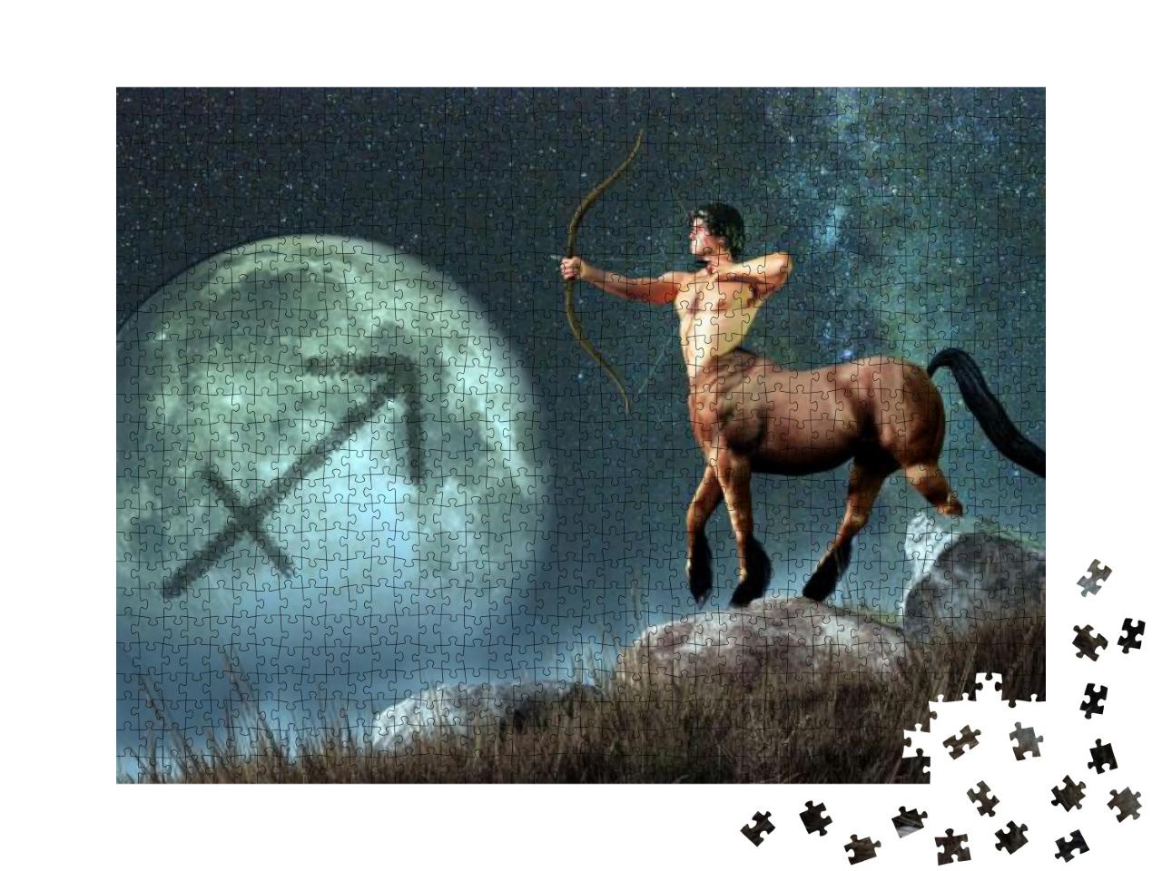 Puzzle 1000 Teile „Sagittarius, der Zentaur-Schütze, sechstes Zeichen des Tierkreises“
