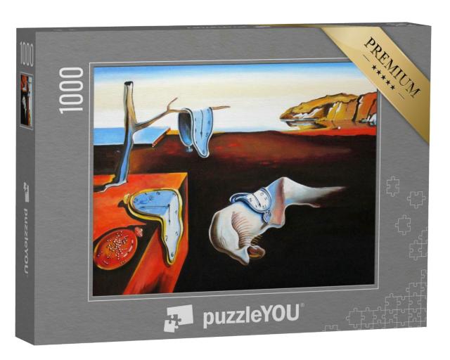 Puzzle 1000 Teile „Ölgemälde von Salvador Dalí: Die verrinnende Zeit“