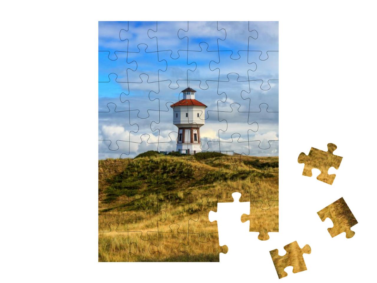 Puzzle 48 Teile „Leuchtturm auf der Insel Langeoog, Niedersachsen“