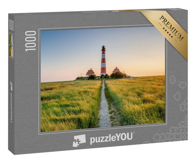 Puzzle 1000 Teile „Leuchtturm von Westerheversand, Nordfriesland“