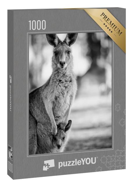 Puzzle 1000 Teile „Känguru mit seinem Baby“