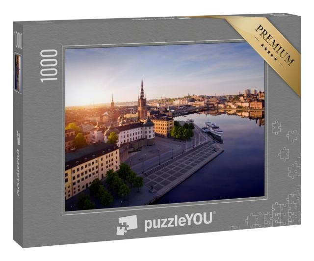 Puzzle 1000 Teile „Luftaufnahme der Stadt Stockholm“