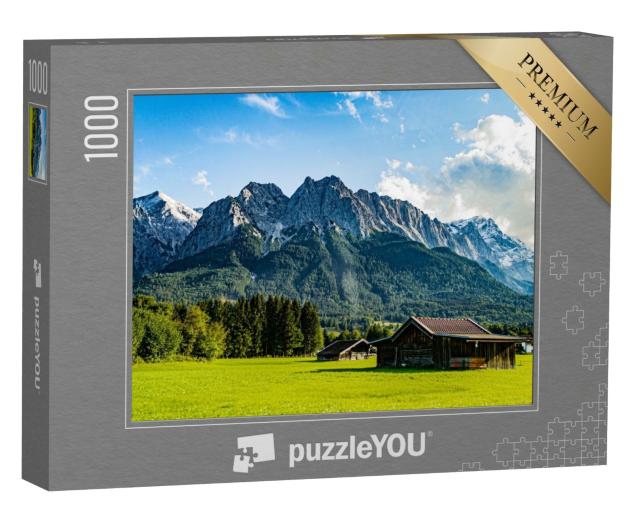 Puzzle 1000 Teile „Die Zugspitze von Grainau/Garmisch-Partenkirchen aus gesehen“