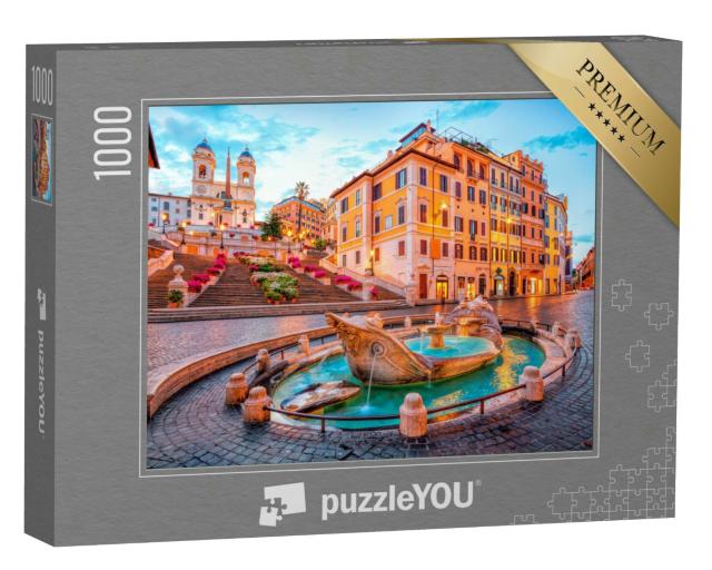 Puzzle 1000 Teile „Spanische Treppe am Morgen, Rom, Italien“