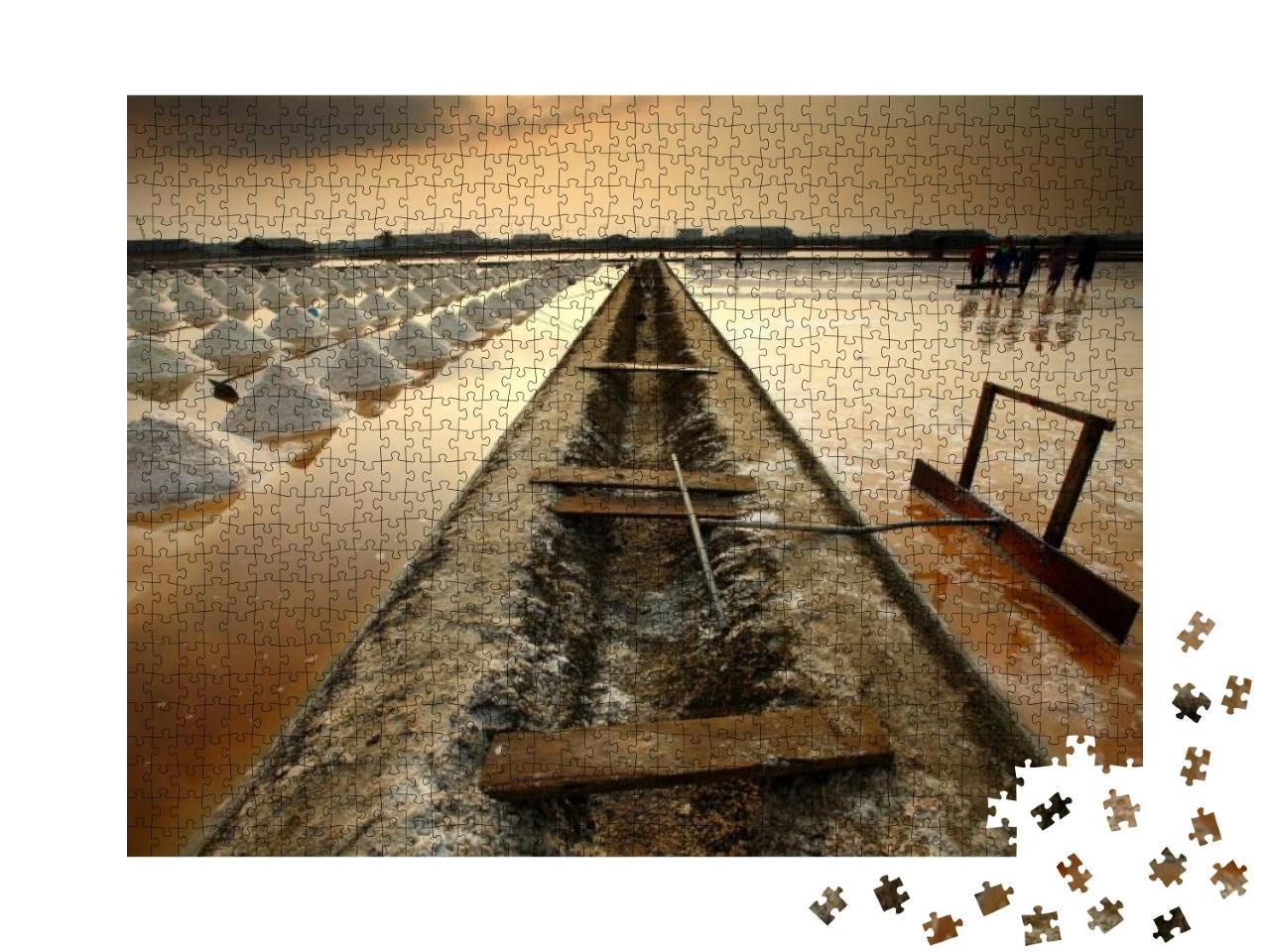 Puzzle 1000 Teile „Salzfelder in Thailand“