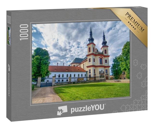 Puzzle 1000 Teile „Litomysl: Blick auf die Kirche nahe am Schloss, Tschechische Republik“