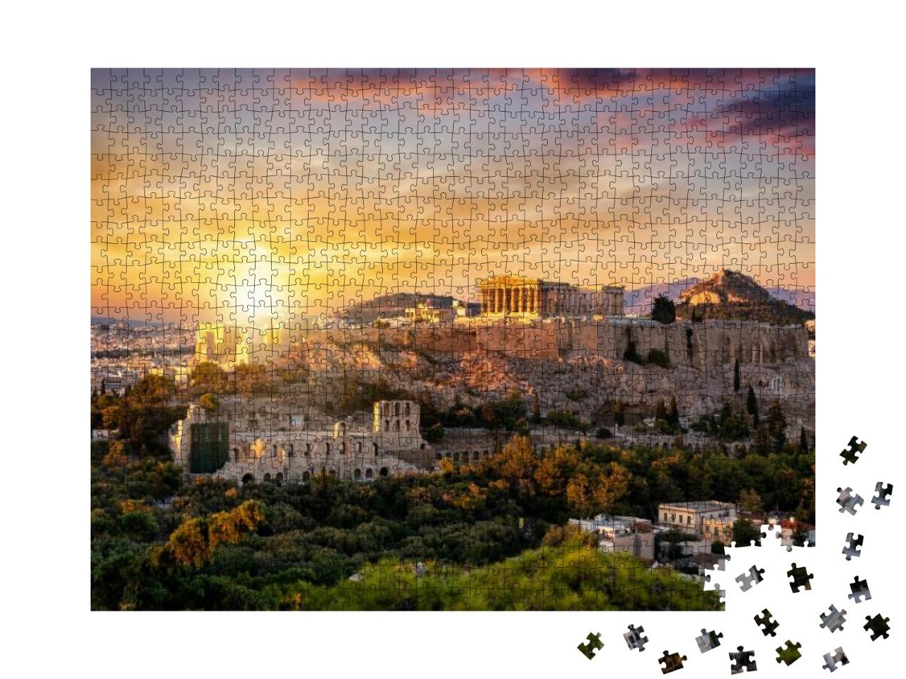 Puzzle 1000 Teile „Parthenon-Tempel auf der Akropolis von Athen“