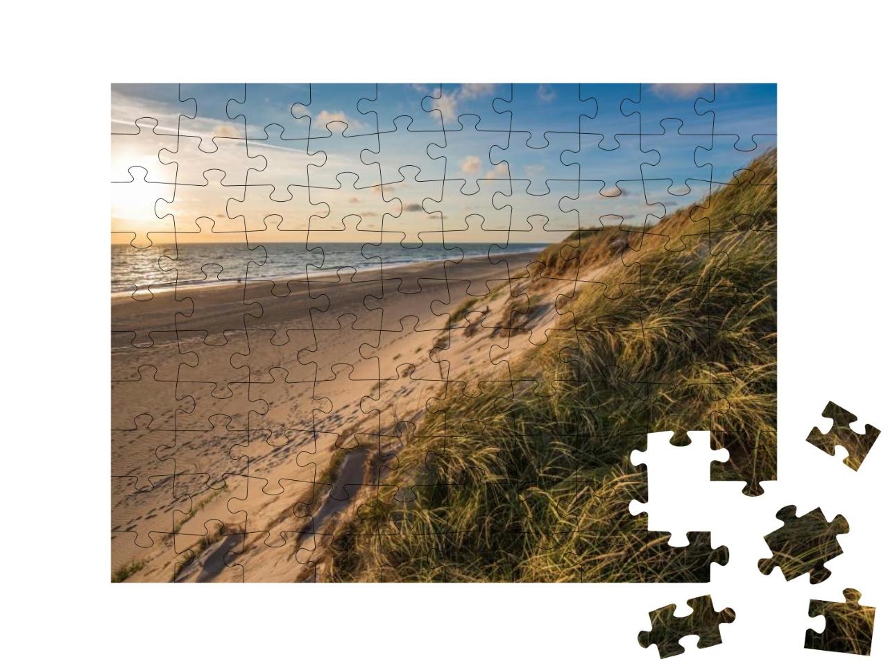 Puzzle 100 Teile „Nordseestrand, Küste Jütlands, Dänemark“