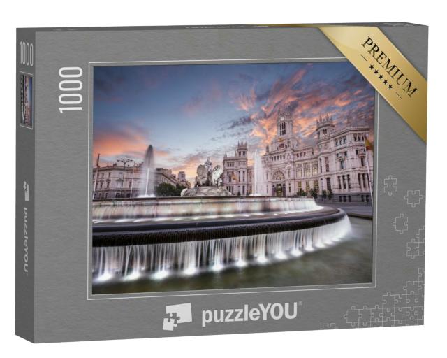 Puzzle 1000 Teile „Kommunikationspalast und Cibeles Plaza, Madrid, Spanien“