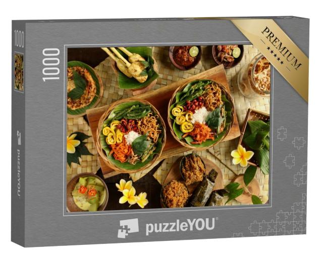 Puzzle 1000 Teile „Nasi Campur Bali mit Reis“