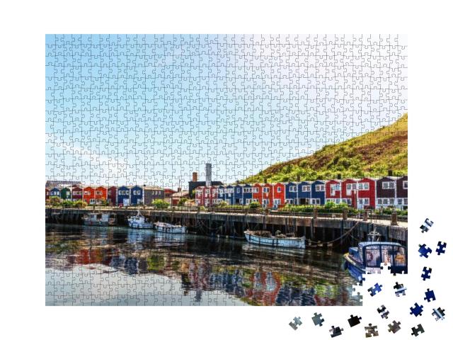 Puzzle 1000 Teile „Hummerbuden am Wasser auf der Insel Helgoland“